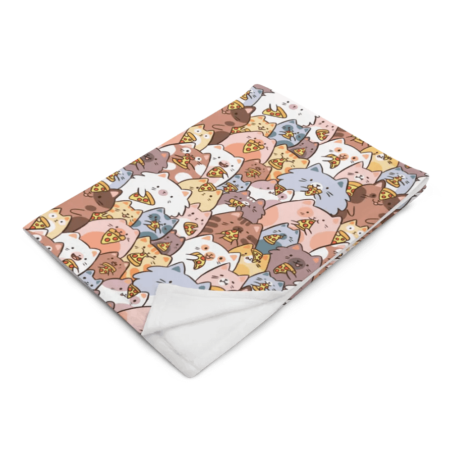Whimsical Pizza Cats Throw Blanket product image (3)