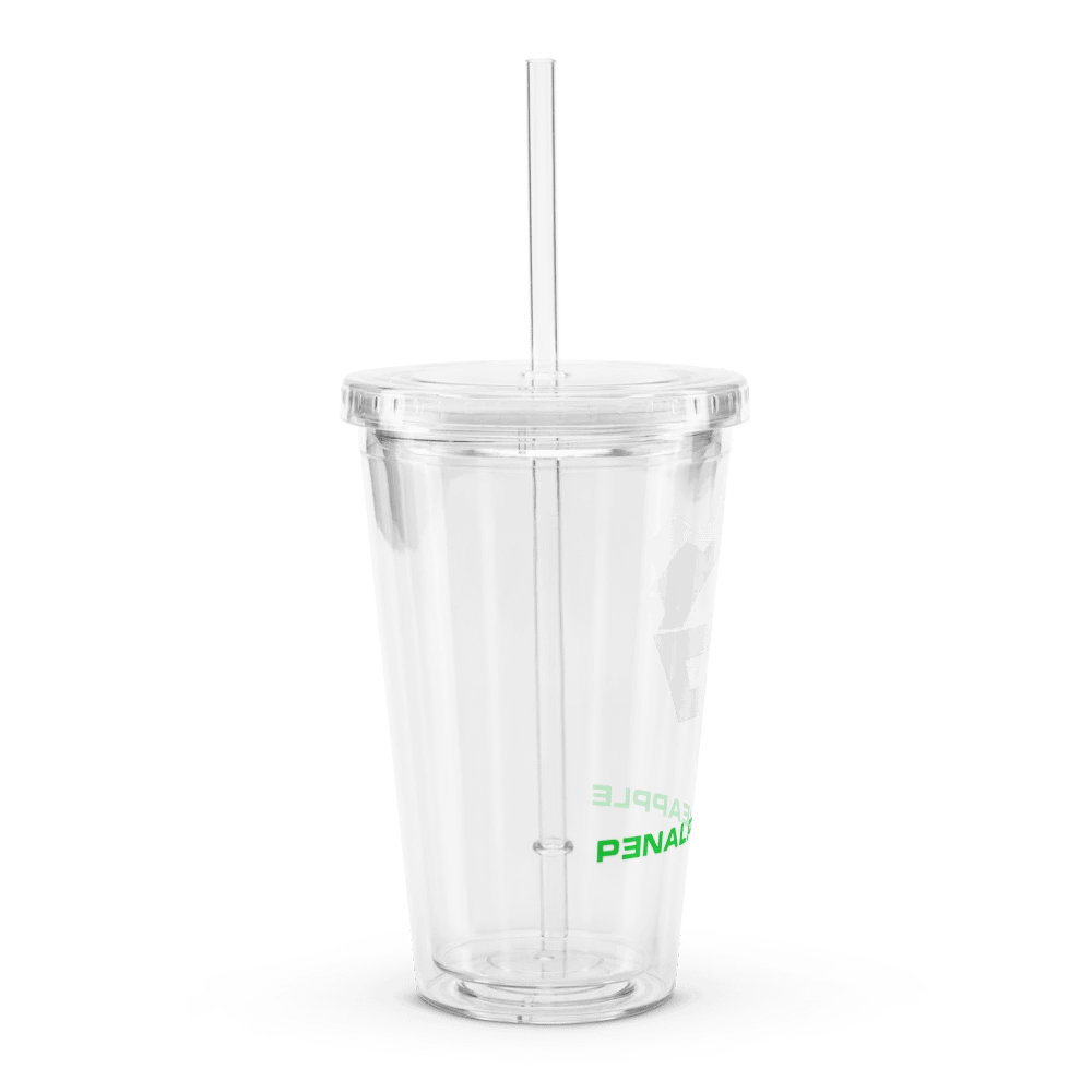 P3nAlPineapple - White Logo Double Wall Clear Plastic Tumble (16oz) product image (3)