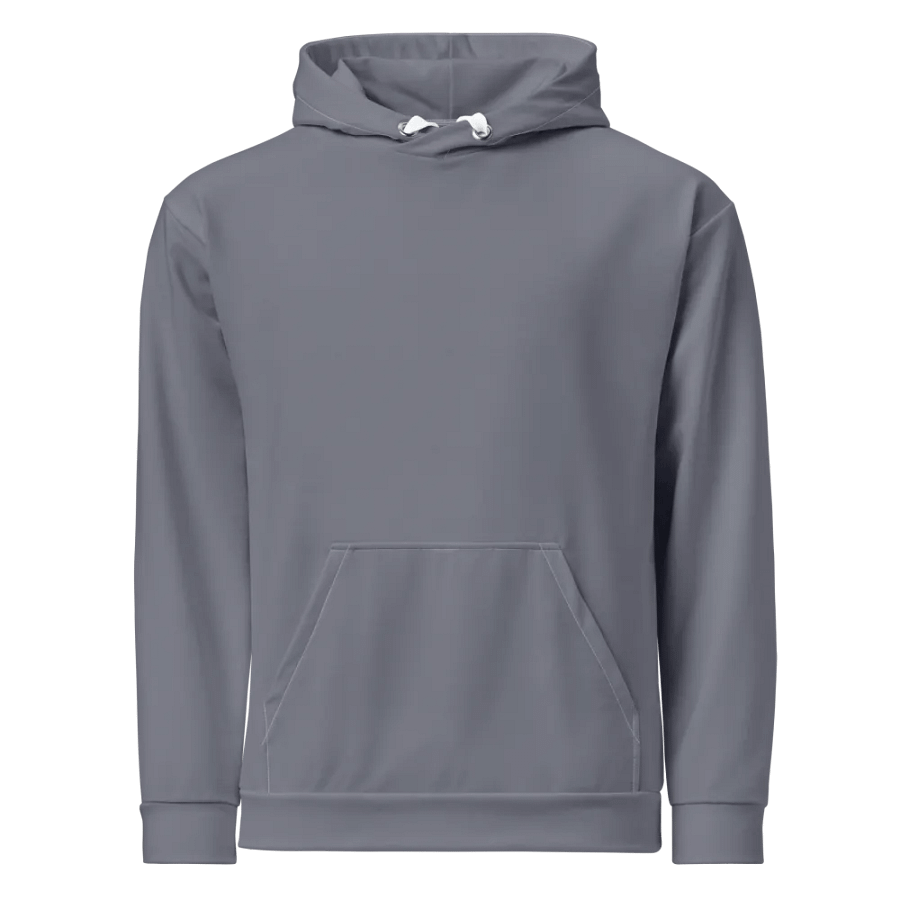 Plain Cool Medium Gray Light Summer Unisex Recycled Polyester Heavyweight Premium Hoodie by Treasure Pie product image (11)