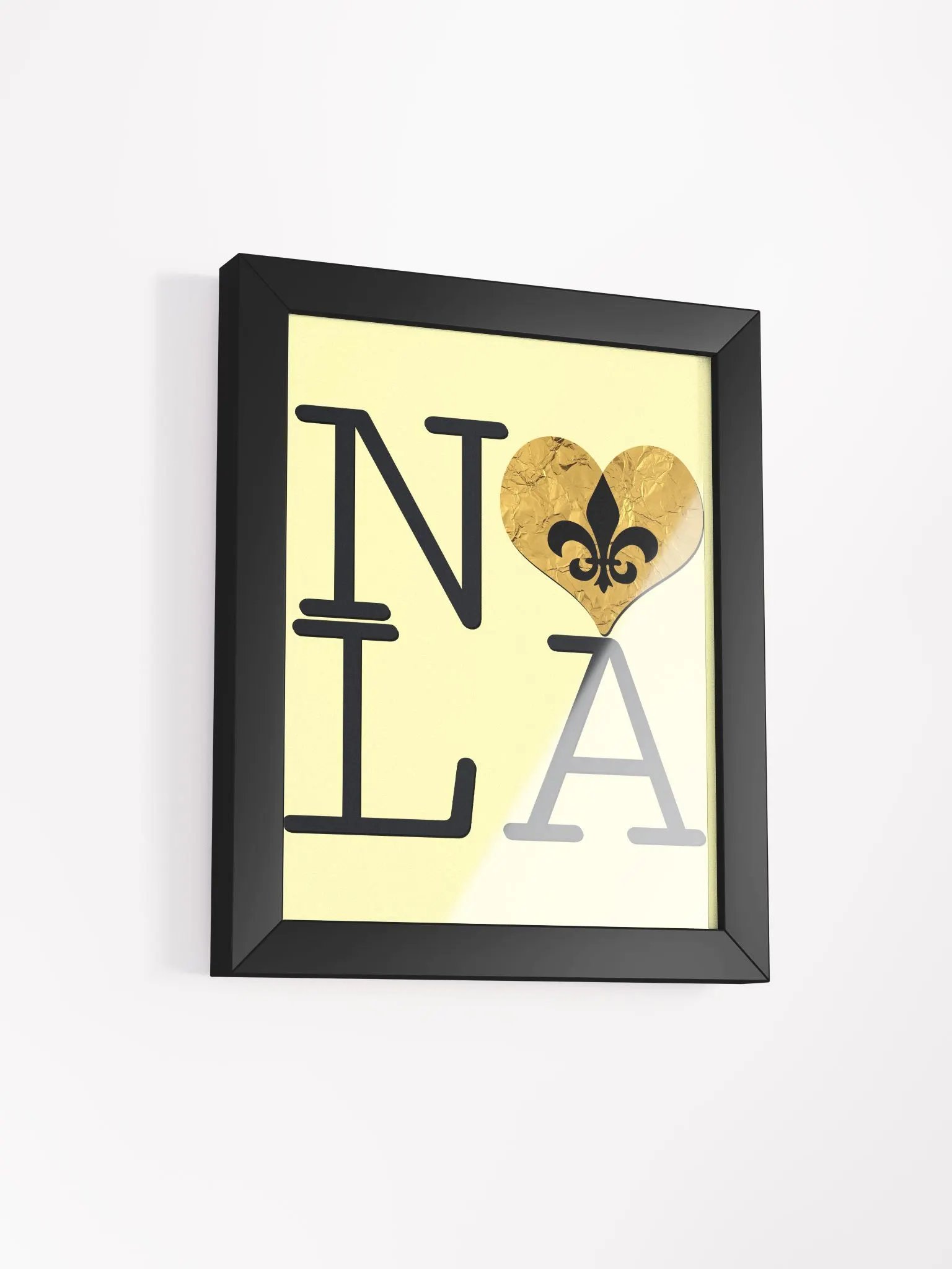 I LOVE NOLA **BIGSHOT POSTER BLACK & GOLD EDITION** (GOLD WRAP HEART + IMAGE POP) product image (44)