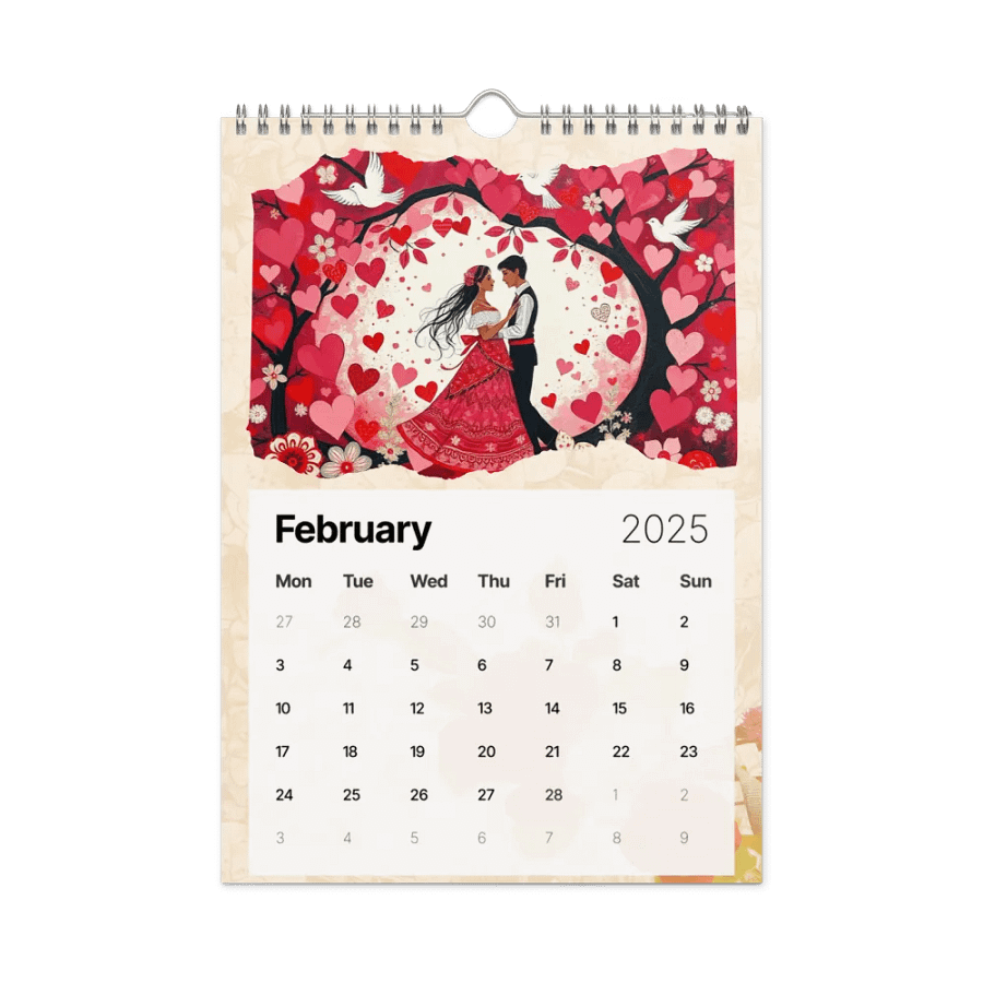 FOLK ART WALL CALENDAR 2025 product image (5)