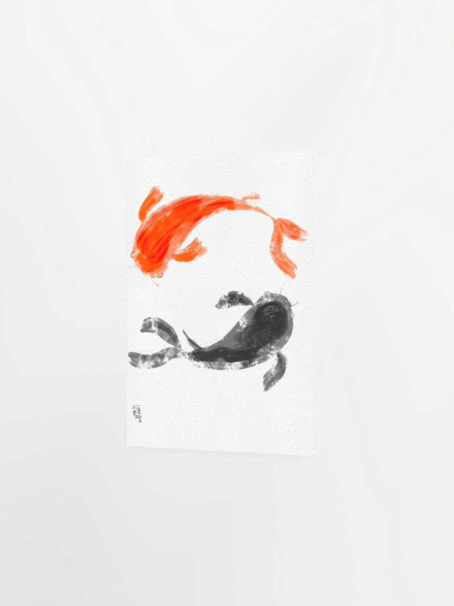 Swimming Koi - Digital Ink Watercolor Print product image (3)
