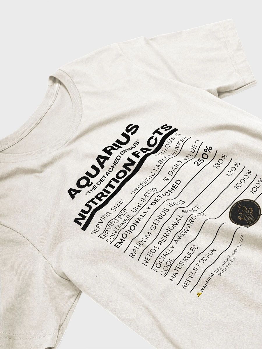AQUARIUS Nutrition Facts T-Shirt product image (5)