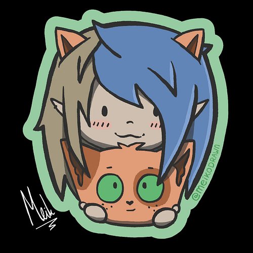 Me again ✌🏻
Gonna make this one a sticker!
DM me if you want one! (For a little donation)
~
#me #myself #selfportrait #cat #k...