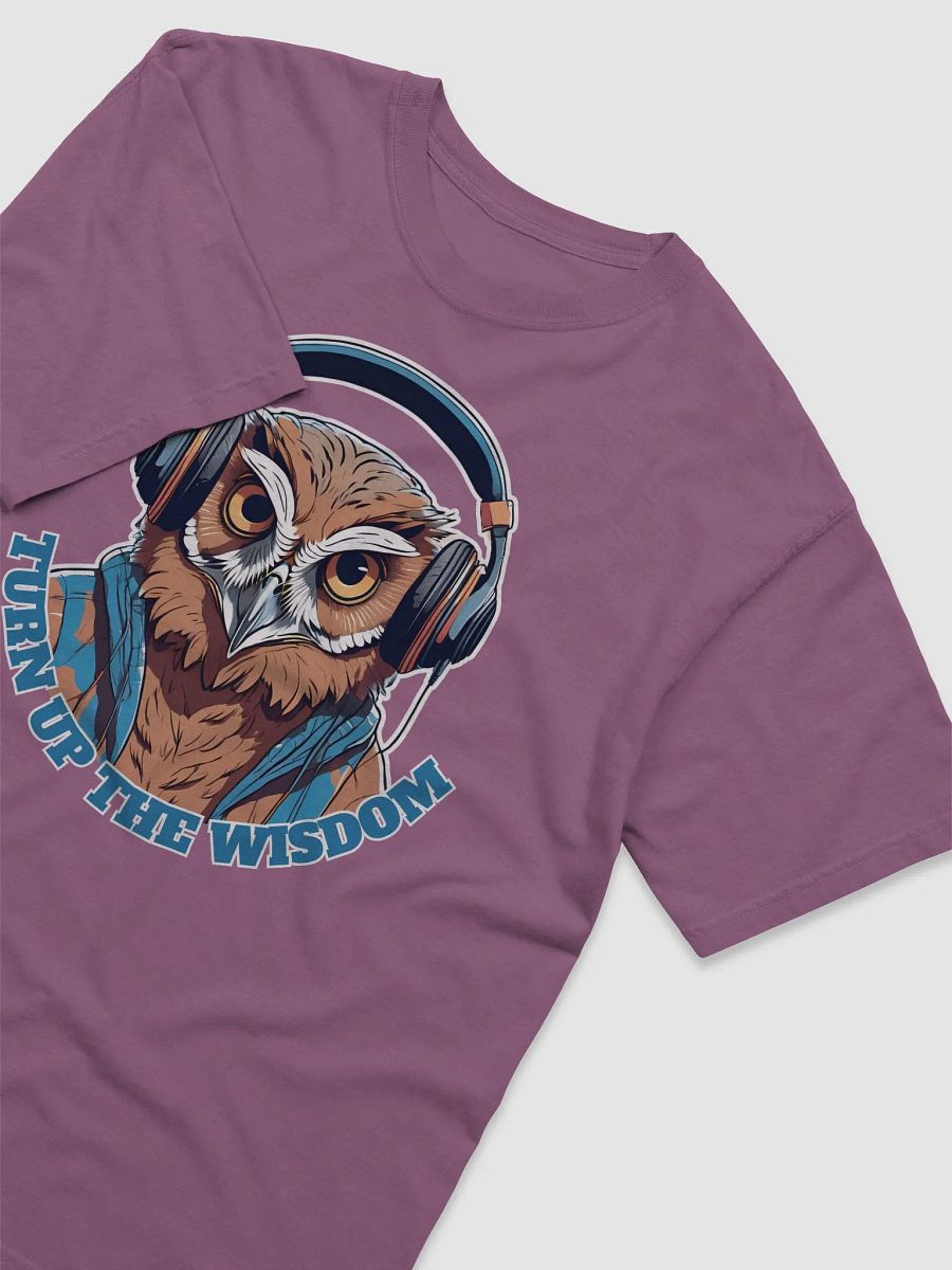 Turn Up The Wisdom Old Owl Wearing Headphones -T-shirt product image (29)