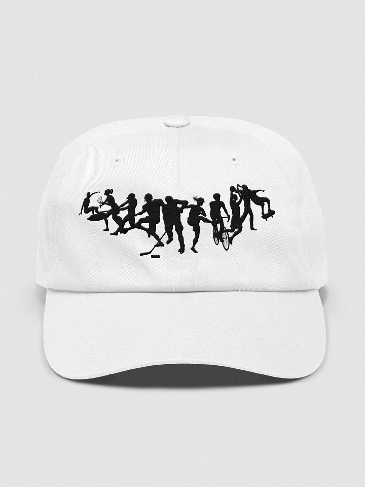 Sport Variety Dad Hat – Embroidered Athletic Cap Featuring Multiple Sports Icons for Fans & Athletes product image (1)