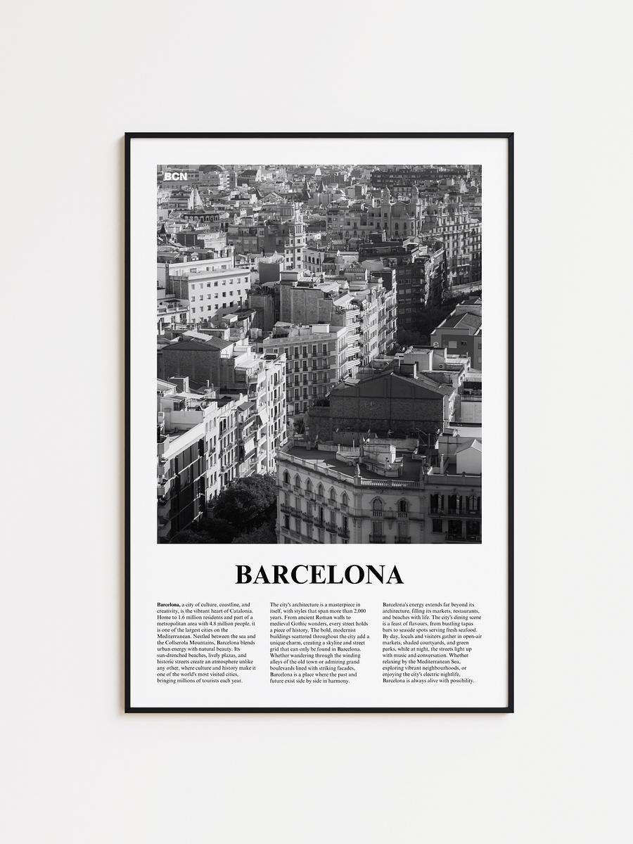 Barcelona 02 Newspaper Poster | Framed product image (1)