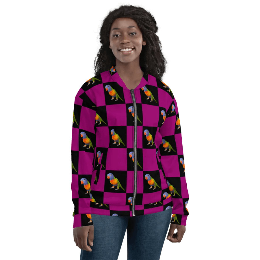 Doctor the Birb checked bomber jacket product image (7)