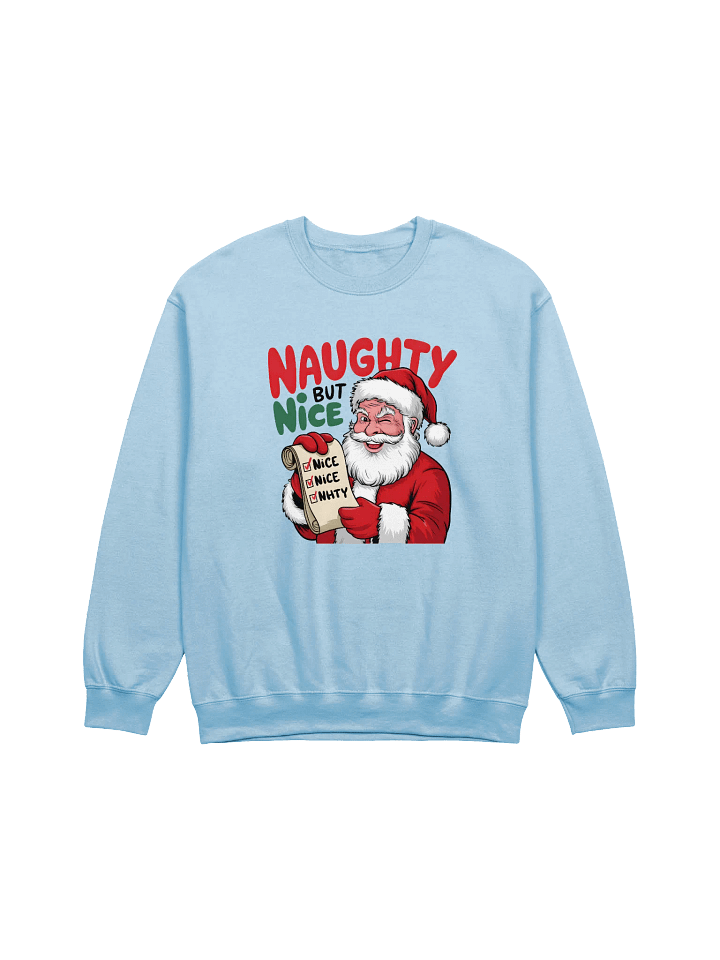 Naughty But Nice Santa Christmas Sweatshirt – Soft, Cozy & Festive! product image (1)
