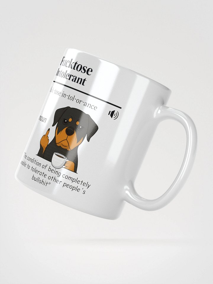 Intolerant Rottweiler - White Glossy Mug product image (2)