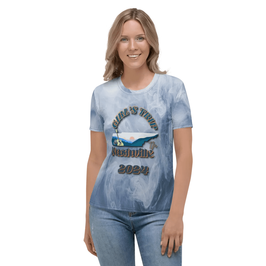 Girls Trip Nashville Tn 2024 All Over Print T-shirt product image (2)