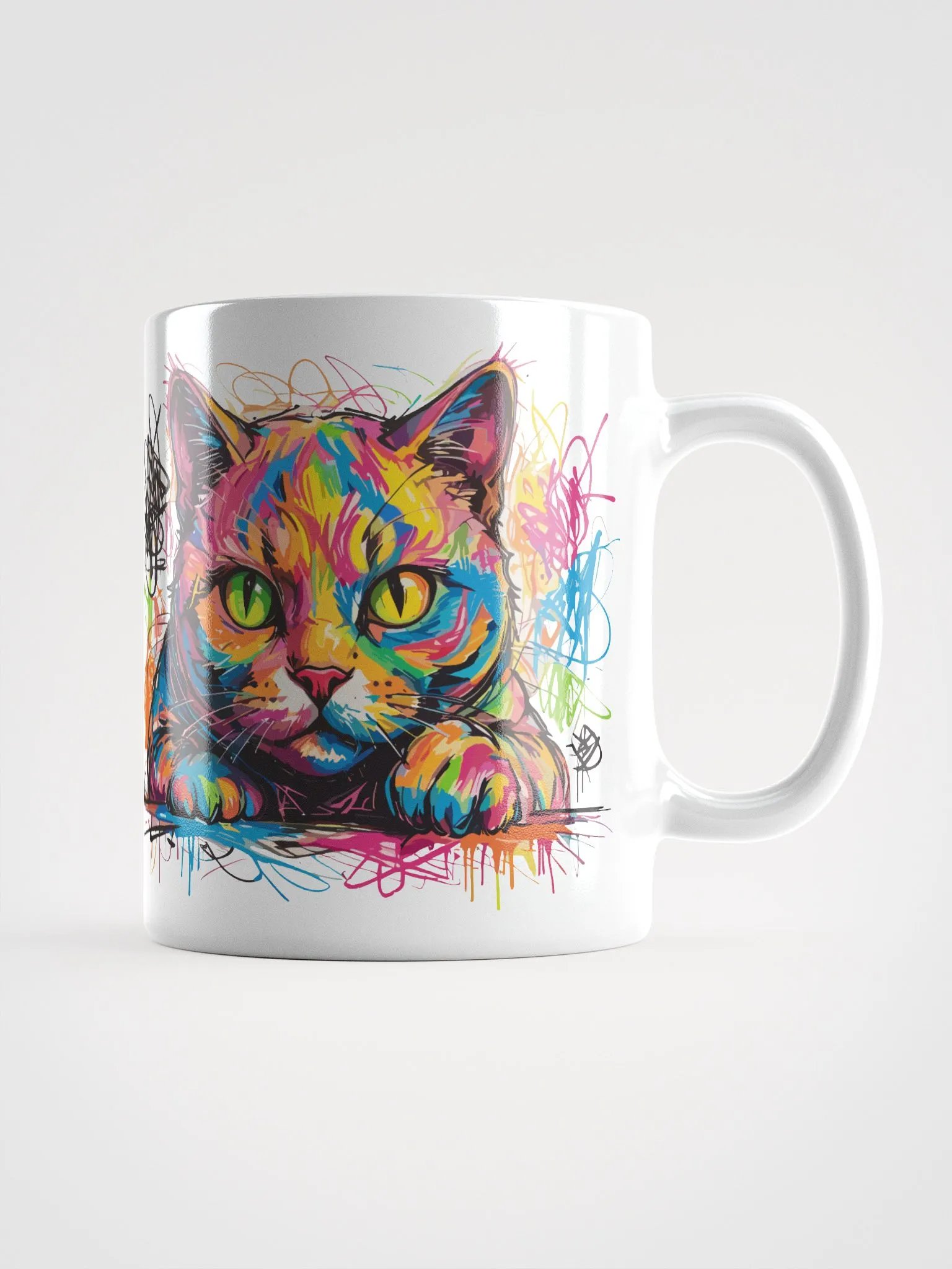 Graffiti Scribbles Cat 3 , Mug product image (2)
