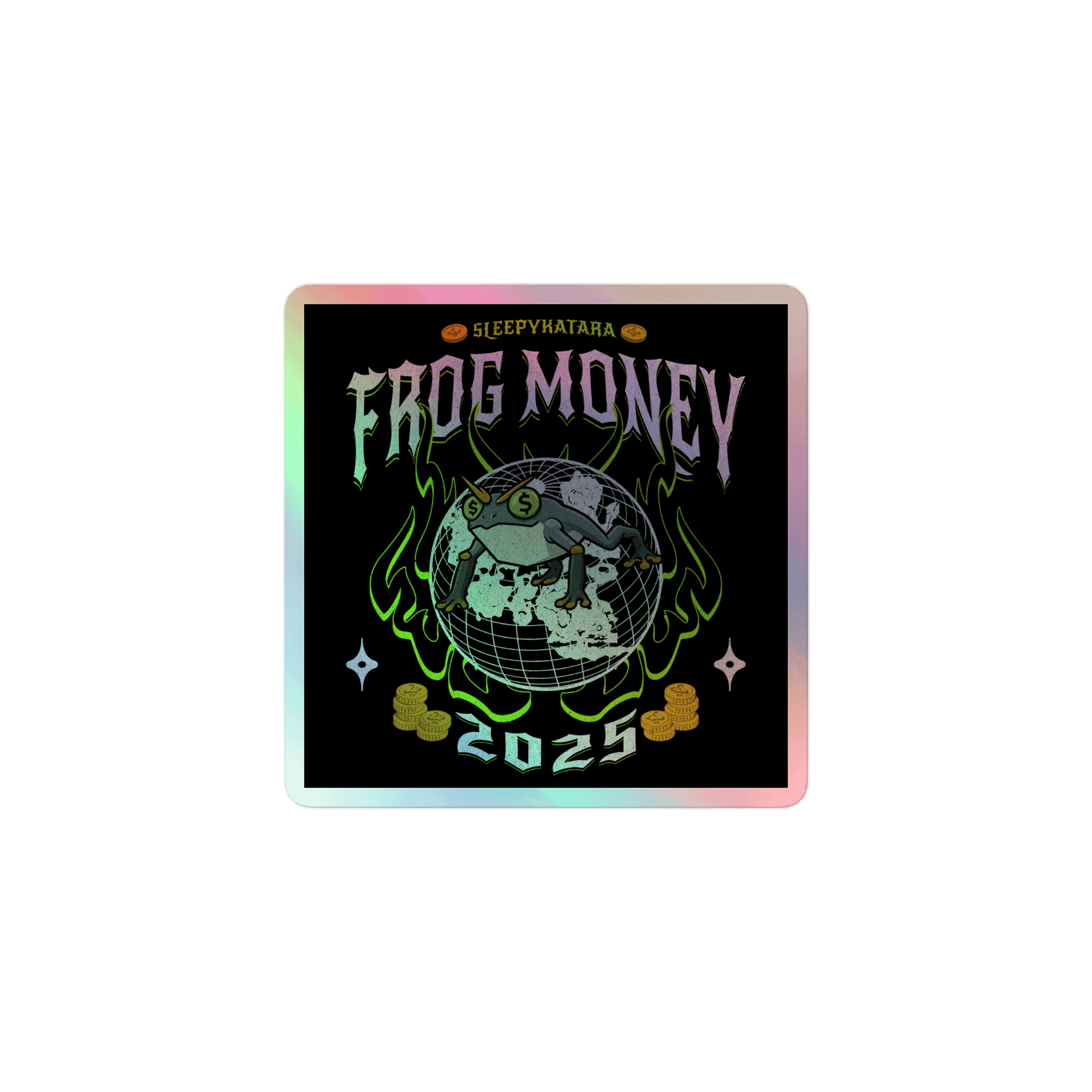 FROGMONEY2025 Holographic Sticker product image (1)