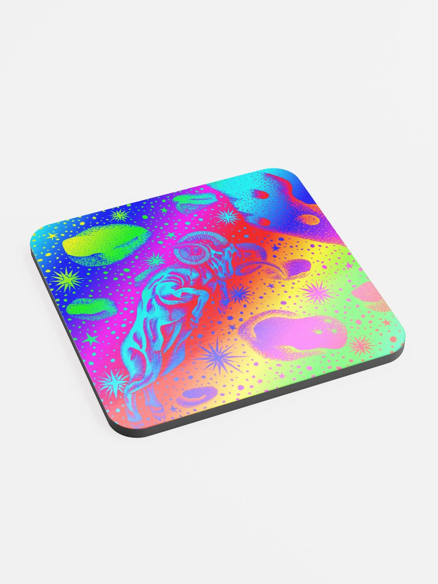Limited edition Full Rainbow Aries Zodiac coaster product image (2)