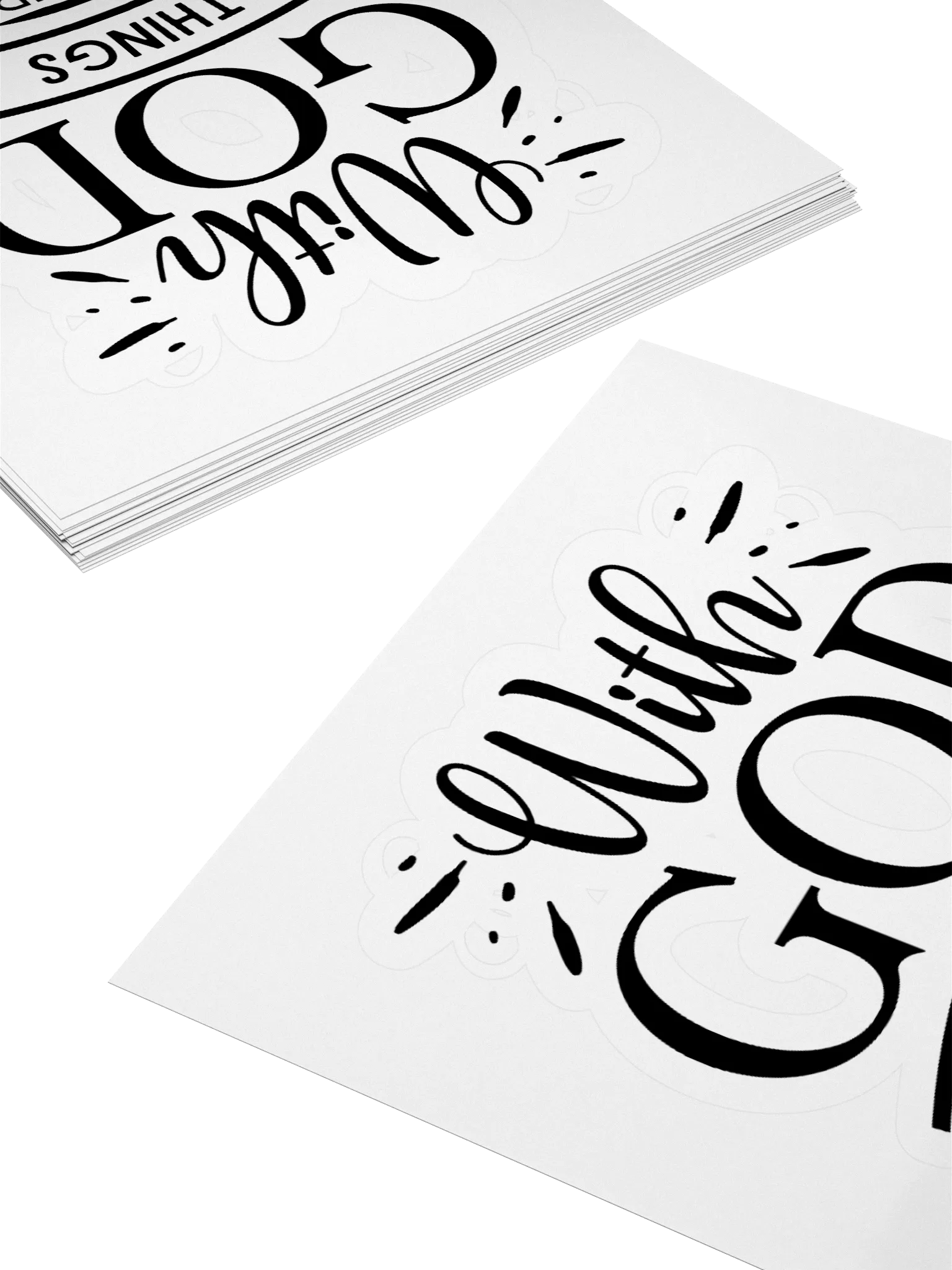 Whimsical Custom Sticker Cuts - With God all things are possible product image (12)