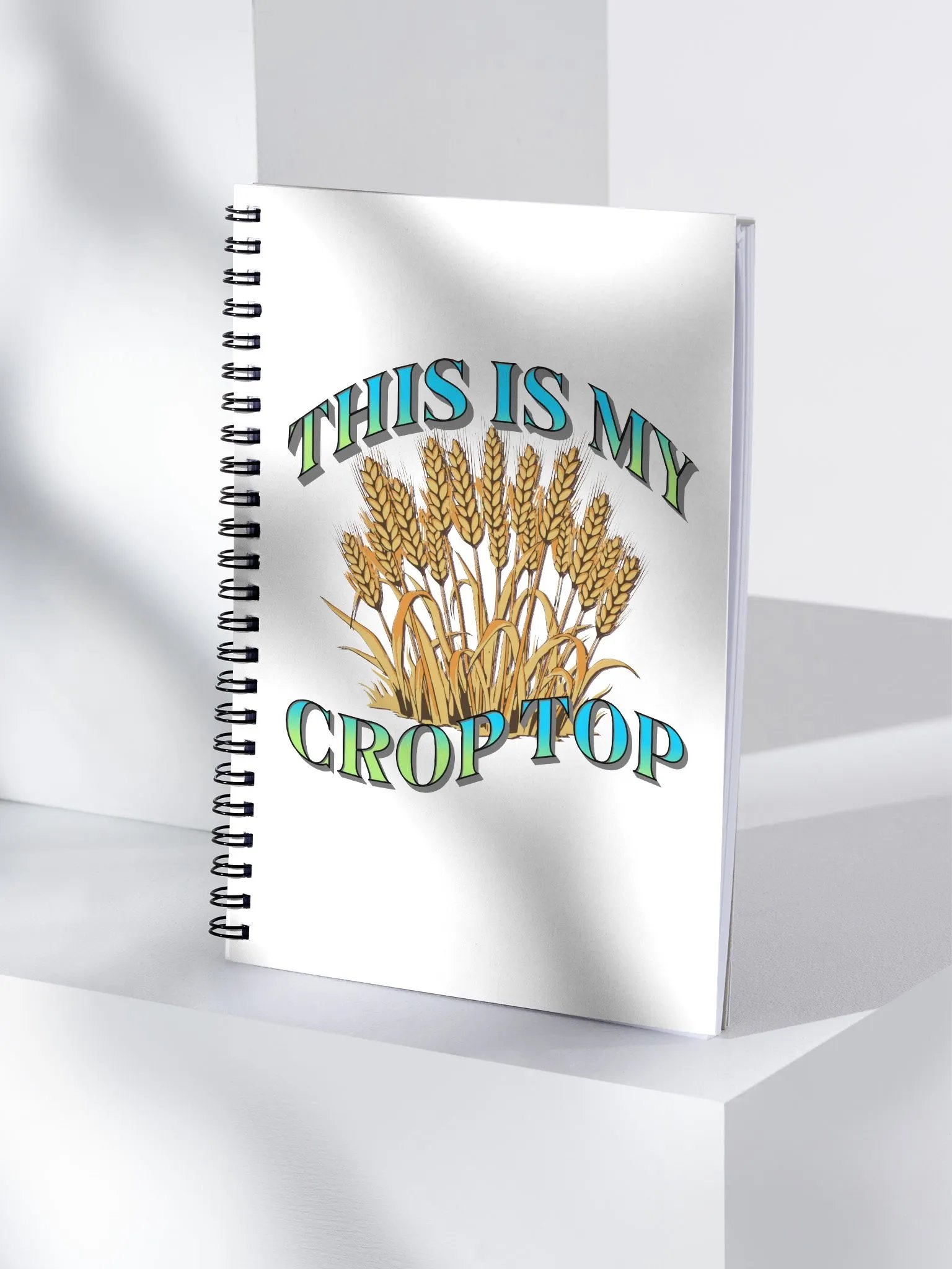 This Is My Crop Top Wheat Stalks Spiral Notebook product image (3)