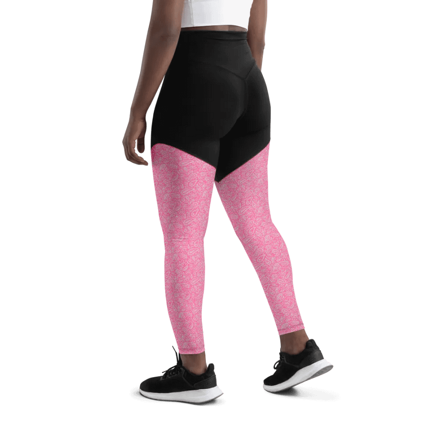 Pink All-Over Print Sports Leggings product image (10)