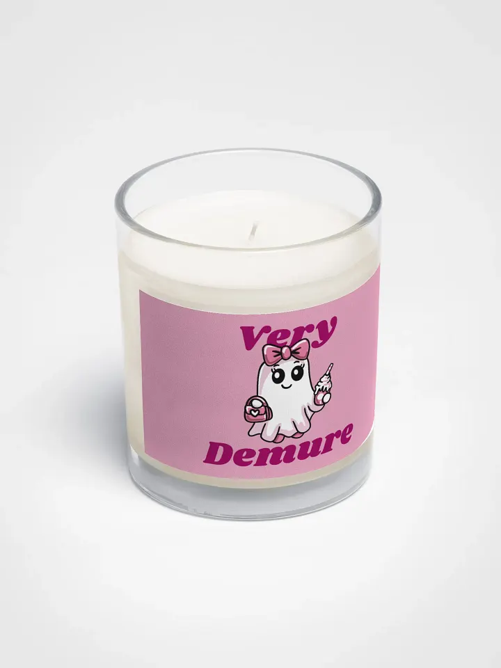 Very Demure Cute Ghost Soy Wax Glass Jar Candle product image (2)