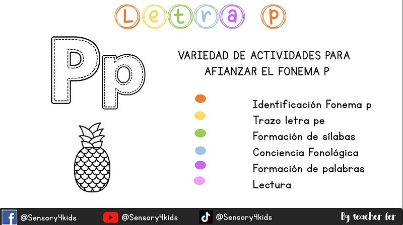 Kit completo de actividades fonema Pp
