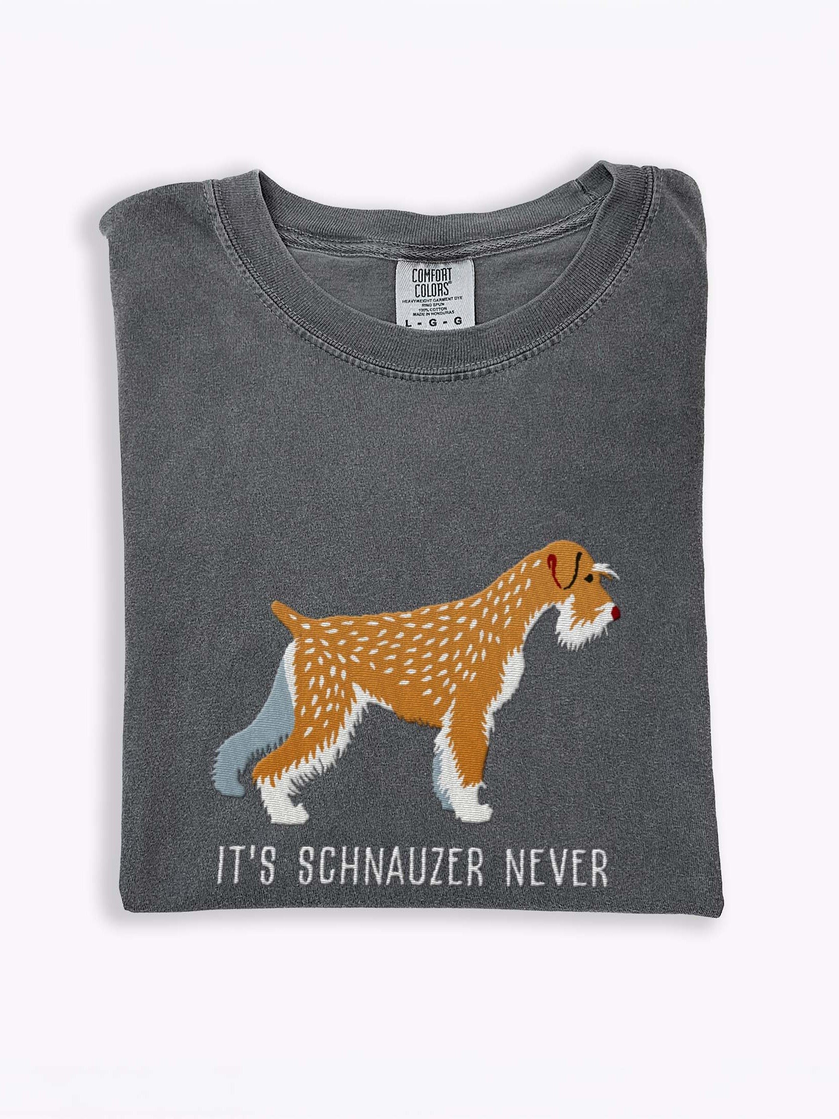 It's Schnauzer Never T-Shirt(Embroidered) of a Standard Schnauzer(Wheaten/Brown) product image (1)