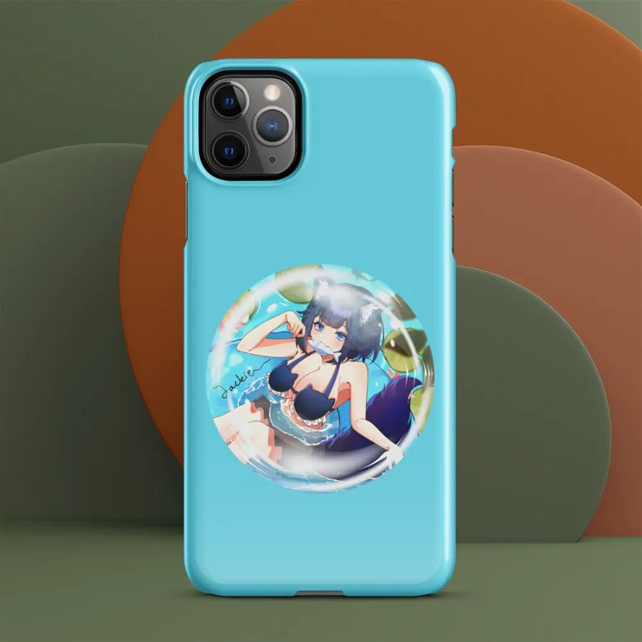 Jackie inside bubble with signature - iphone snap case coral blue product image (11)
