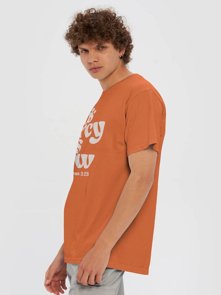 His Mercy Is New – Lamentations 3:22-23 Bible Verse Comfort Colors T-Shirt product image (2)