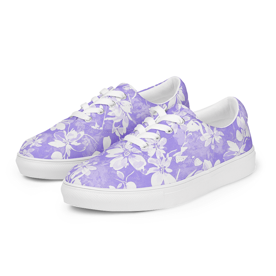 Floral Delight Lace-Up Canvas Shoes product image (3)