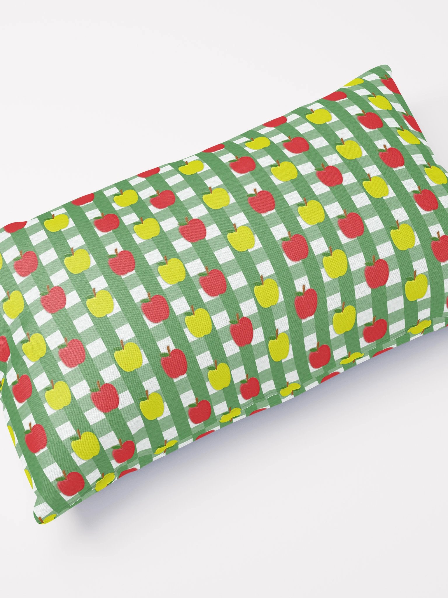 Apple Gingham in Green Pattern Pillow product image (11)