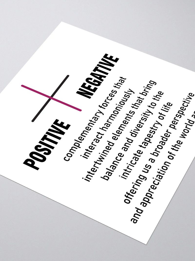 positive n negative Sticker - dark fuxia line