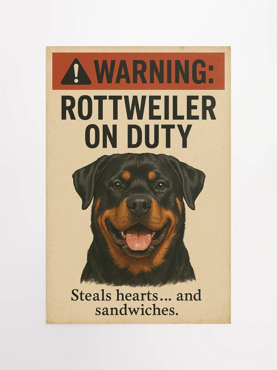 WARNING: ROTTWEILER ON DUTY Poster product image (11)