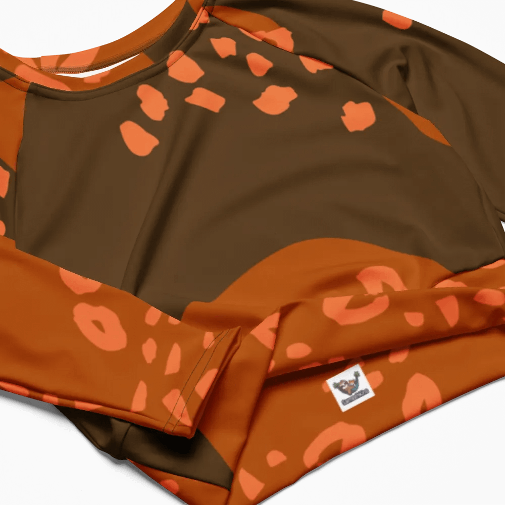 Orange Dynamic Animal Print Crop Top product image (4)
