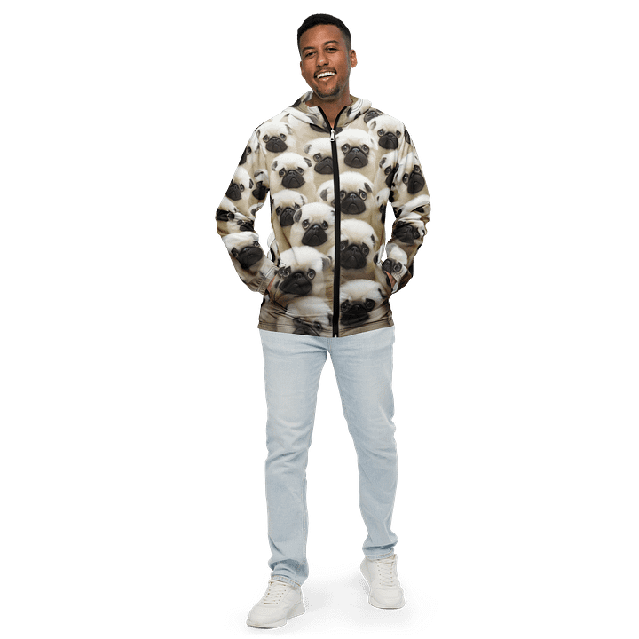 Pug Parade All-Over Print Windbreaker product image (1)