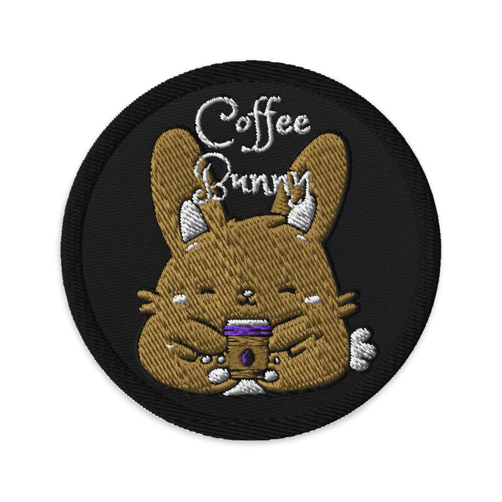 Traditional Coffee Bunny Embroidered Patches product image (1)