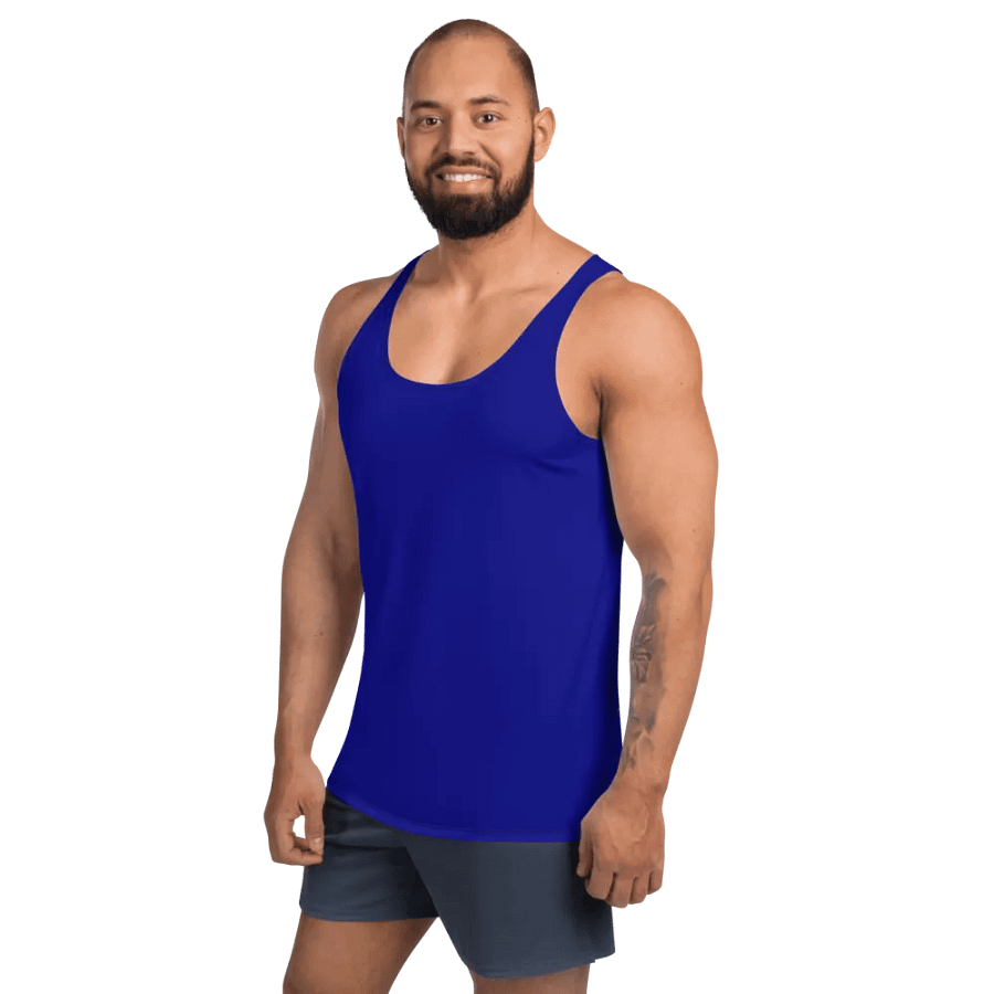 Plain Color Navy Blue Tank Top product image (3)