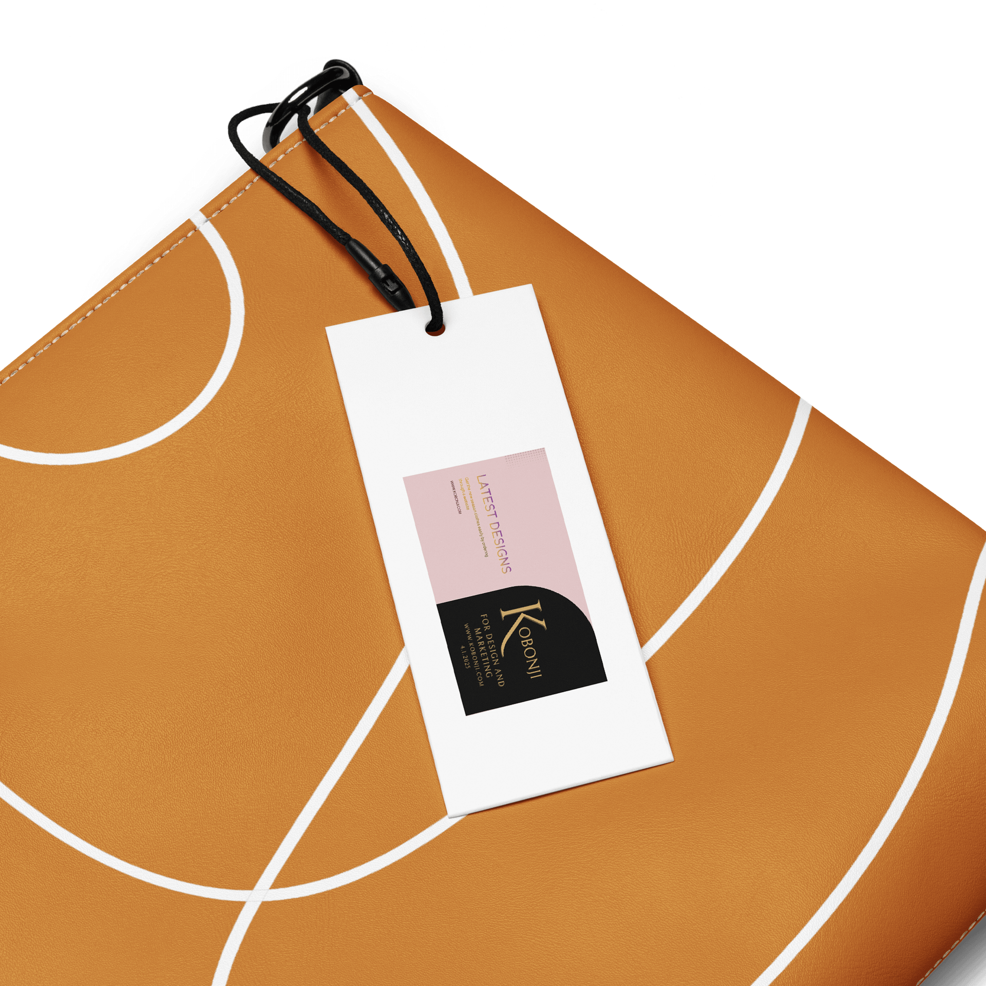 Flowing Lines Orange Crossbody Bag product image (4)