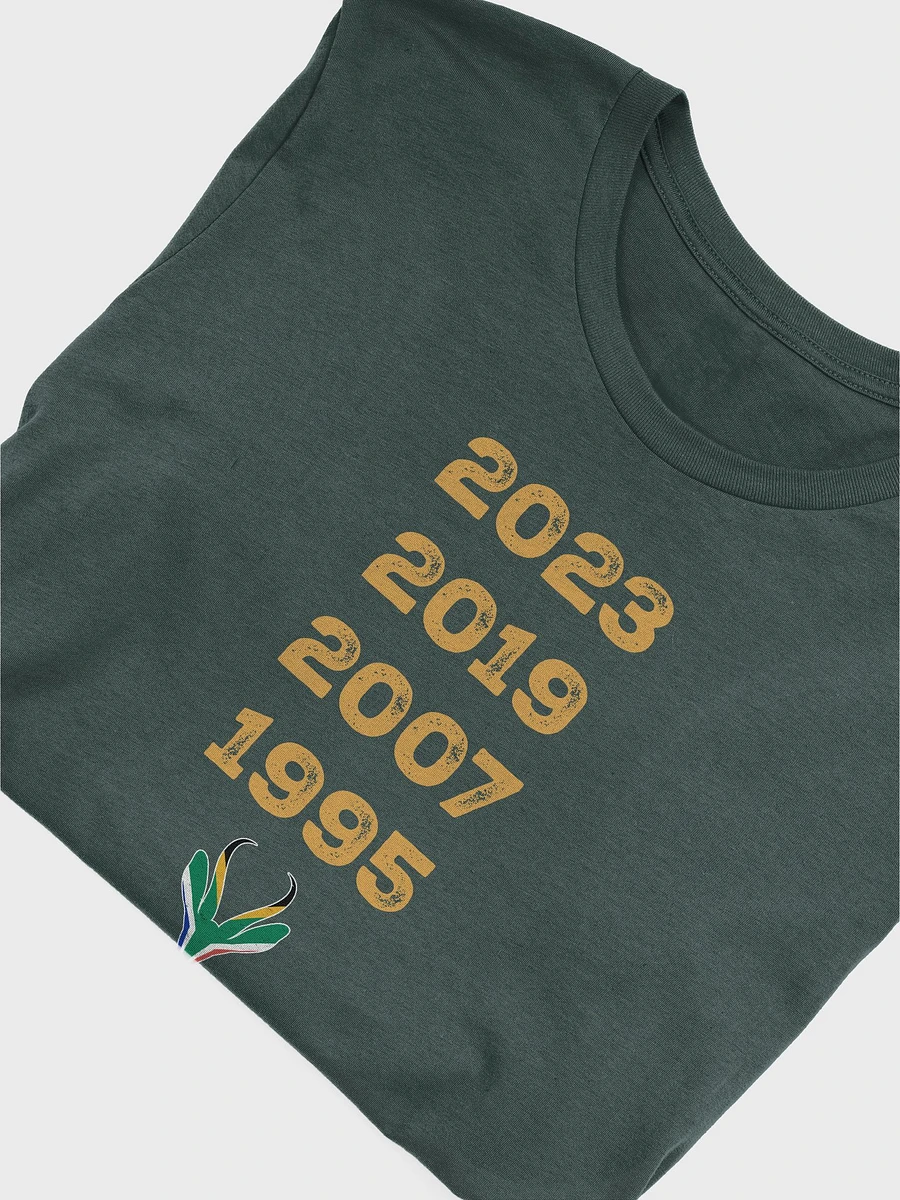 South Africa Four Time World Rugby Champs Vintage T-Shirt | Springbok Head & Flag 2023 2019 2007 1995 | Nou Gaan Ons Braai | Lekker product image (27)