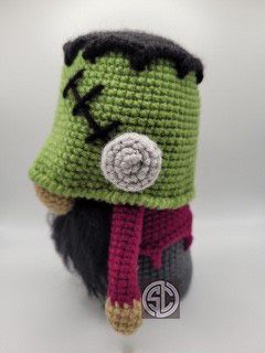 Horror Frankie Gnome Crochet Doll - Made to order 🐑 product image (2)