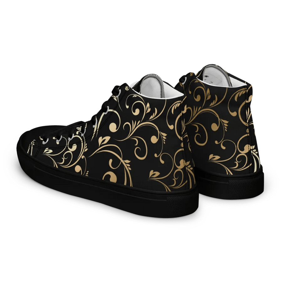 Golden Swirls Womens High Top Canvas Shoes product image (6)