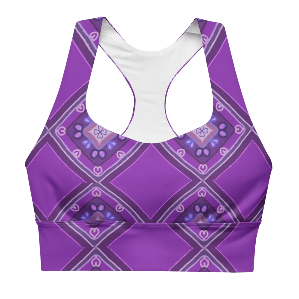 Purple_Pattern Sports Bra product image (2)