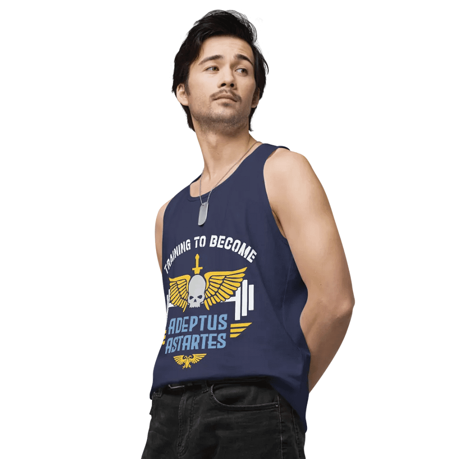 raining to Become Adeptus Astartes Men's Premium Gym Tank Top | Warhammer 40K Workout Style product image (18)