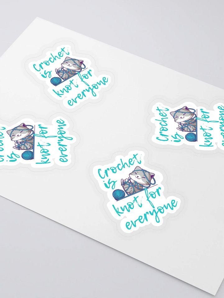 Crochet is knot for everyone stickers product image (2)