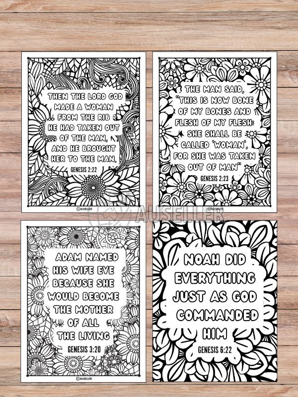 Printable Christian Colouring Book For Women - Colour Our Origins: GENESIS product image (8)