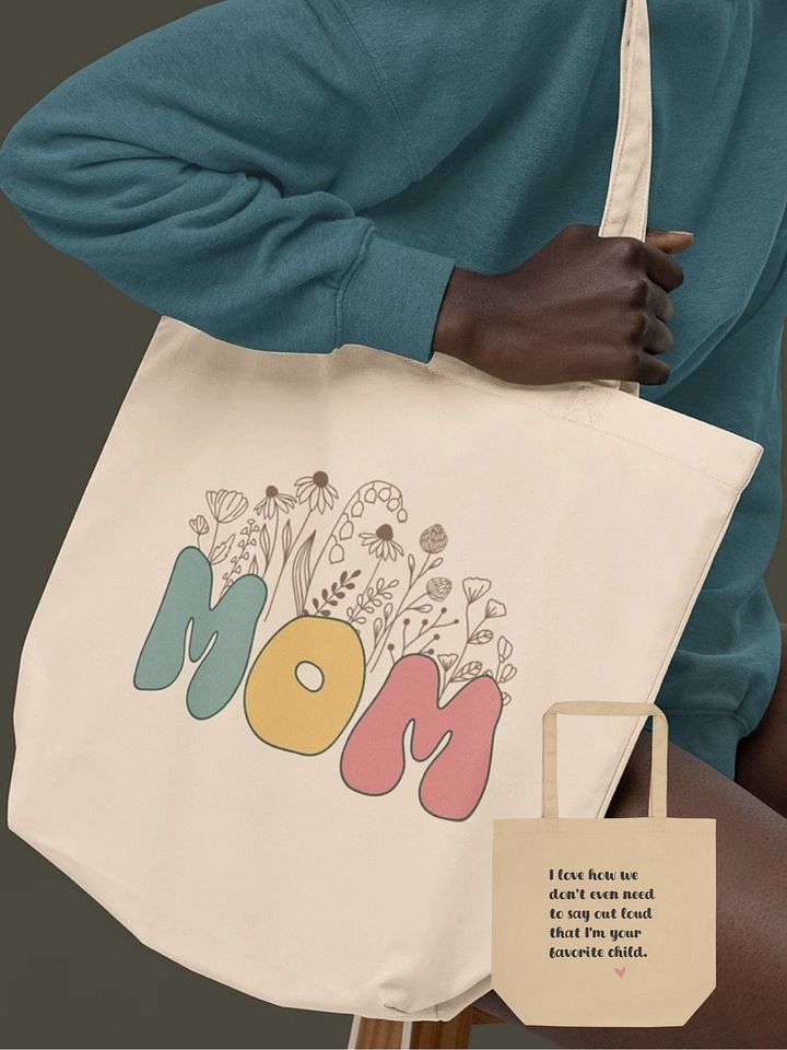 Funny Retro Floral Mother's Day Canvas Bag Both Side Print product image (1)