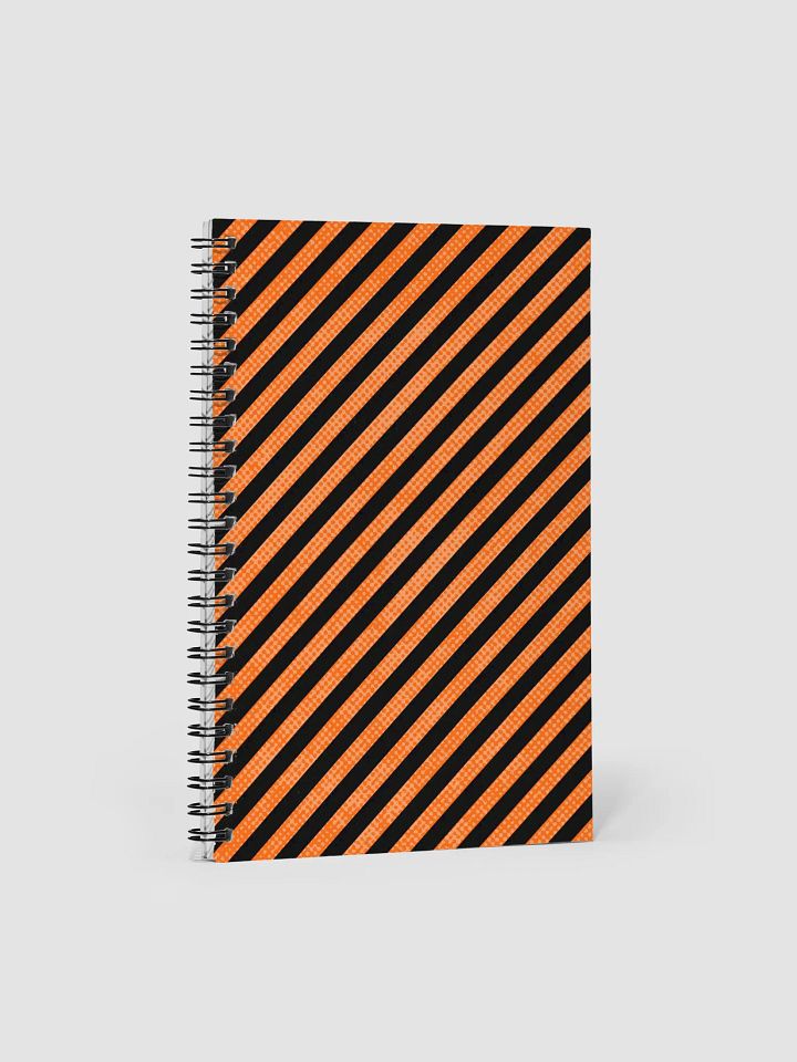 Orange & Black Grunge Stripes Spiral Notebook Great For Journaling product image (1)