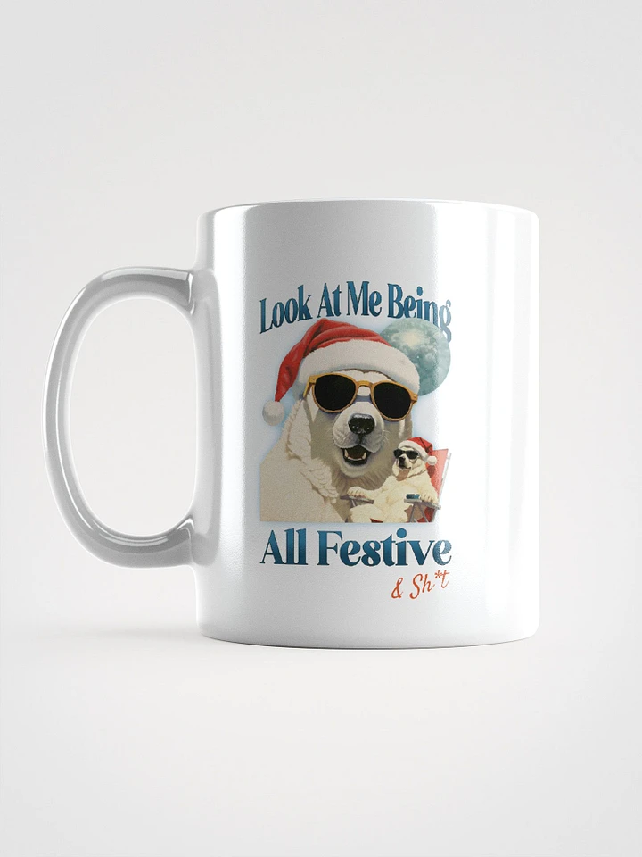 Festive Polar Bear Christmas Coffee Mug - Ceramic, 11oz & 15oz product image (2)
