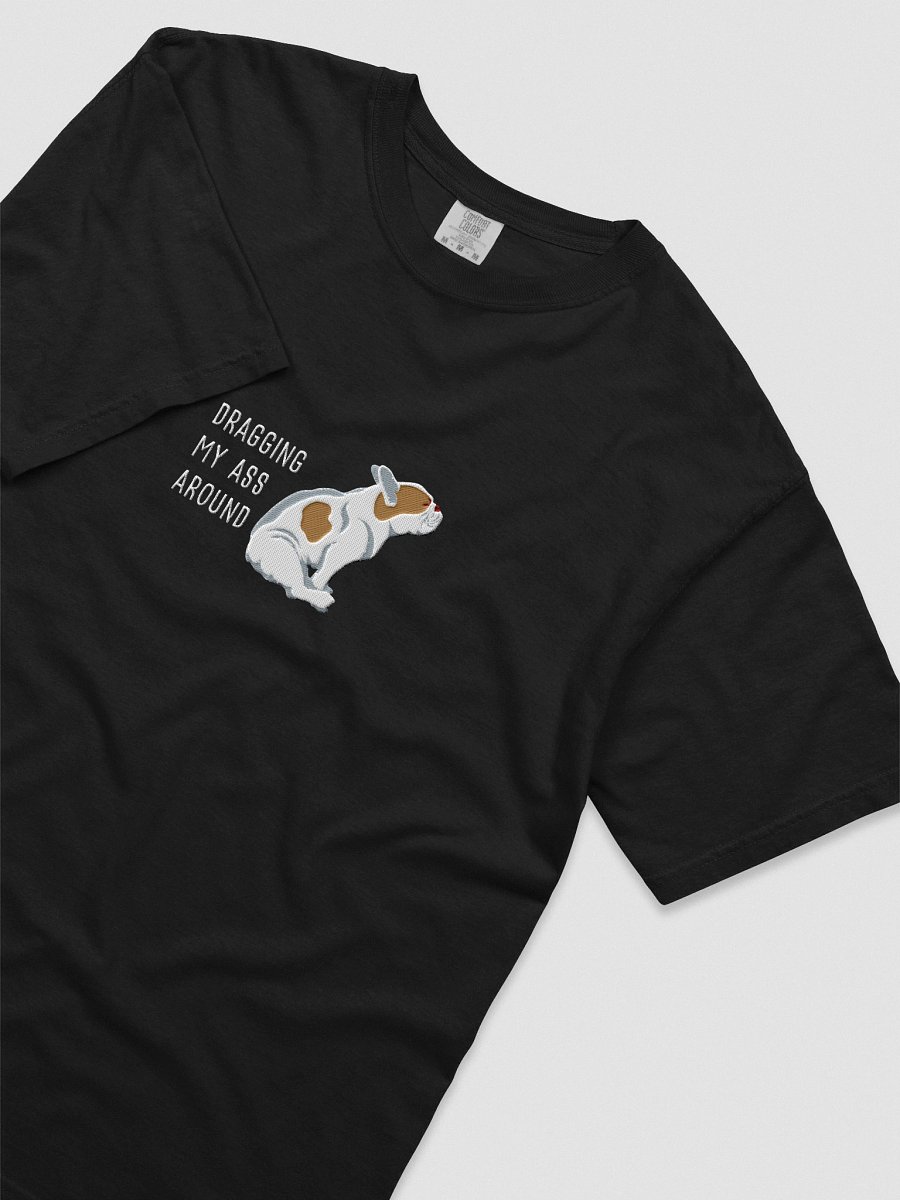 Dragging My Ass Around T-Shirt(Embroidered) of a French Bulldog(Pied Brown) product image (27)