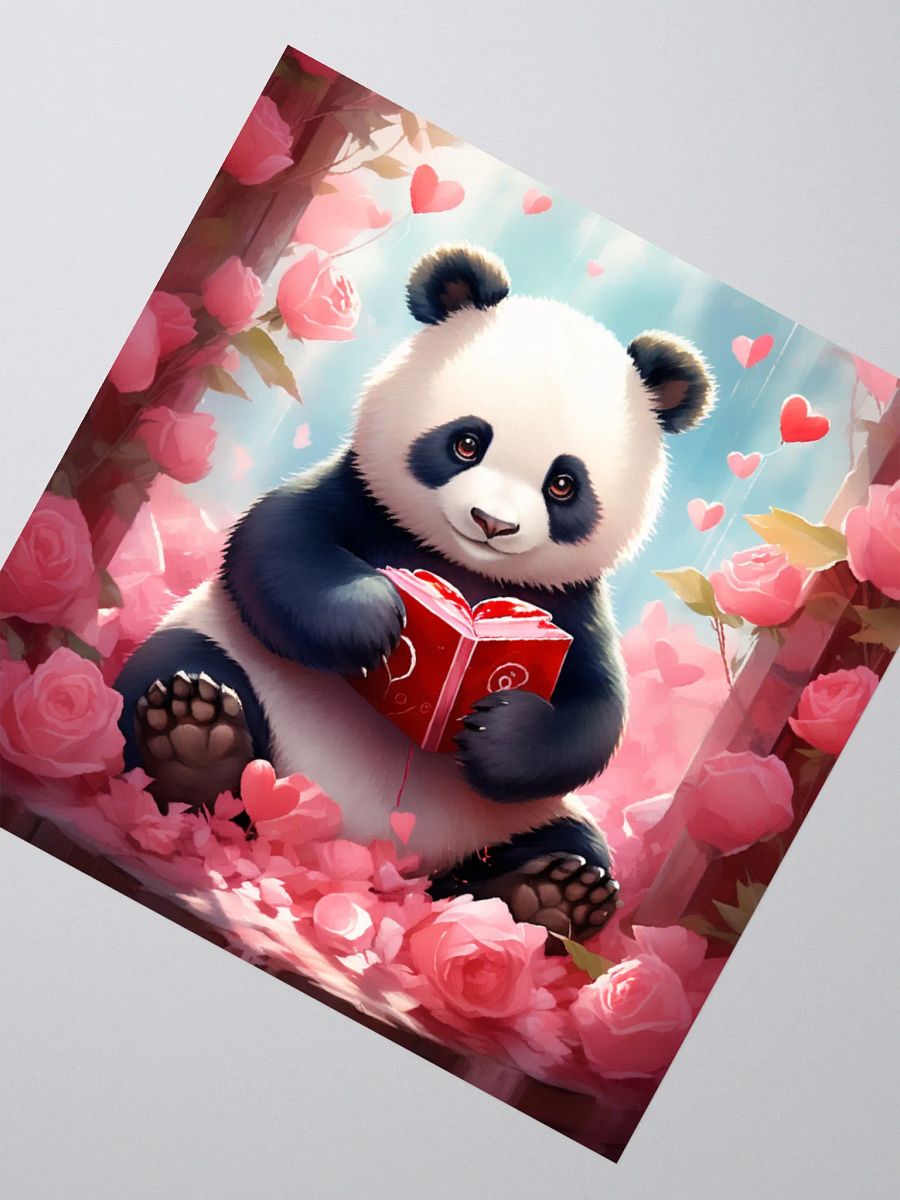 Book Loving Valentine Panda Sticker product image (2)