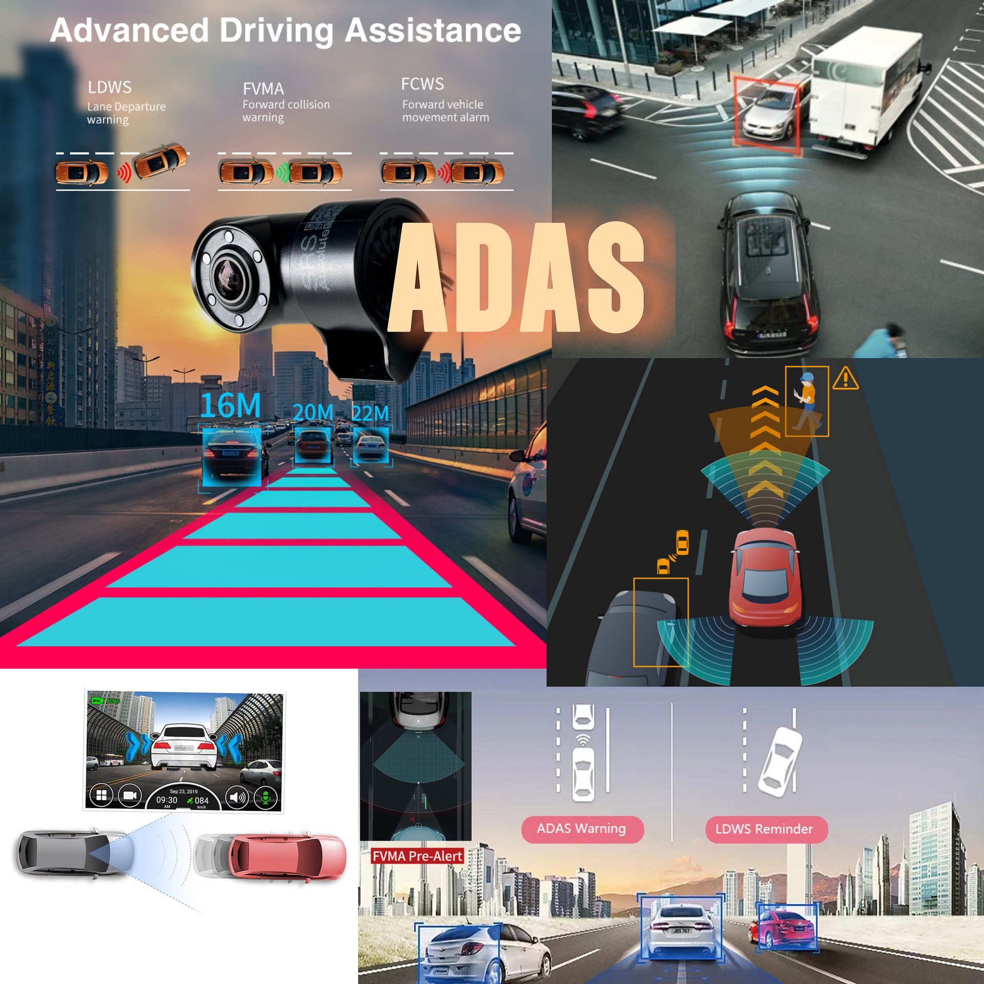 SRS ABSOLUTE 4G AI Android10 Smart DashCam Full Set 24x7 Live Remote video/Parking Monitor ADAS GPS SOS Bluetooth WiFi MicroSD GPS Night Vision(4 Channel S12ProL 12" 4G ADAS 2GB+32GB) product image (11)