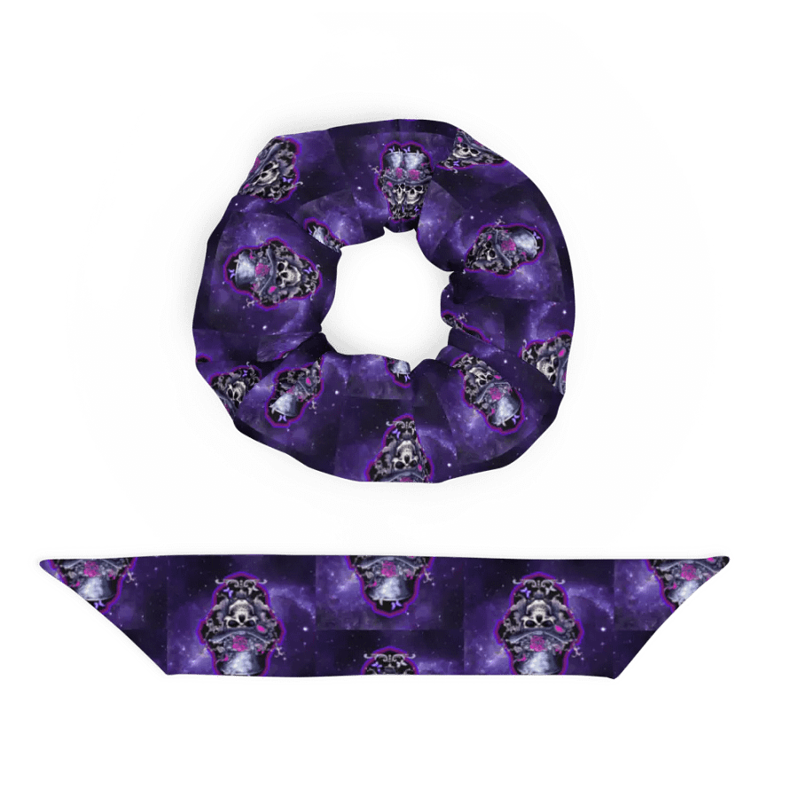 Gothic Skull & Roses Purple All-Over Print Scrunchie product image (8)