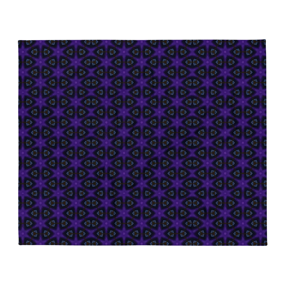 Starry Symmetry – Purple & Blue Modern Design Throw Blanket product image (3)